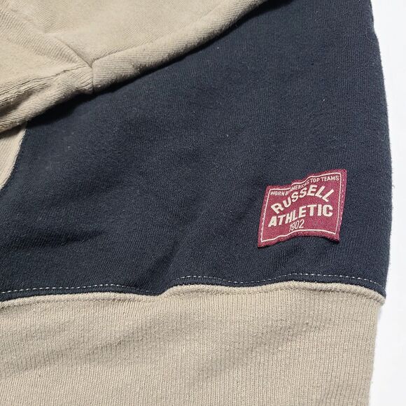 Vintage Russell Athletic Sweatshirt Mens 2XL Black Brown Colorblock Made in USA - Picture 3 of 8